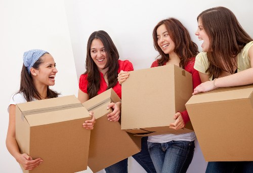 Packing belongings into a mobile self storage container in Finsbury
