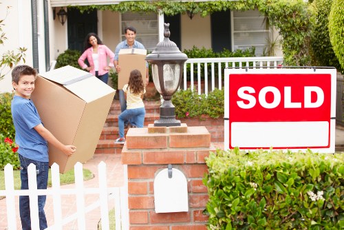 Packing boxes and furniture for a man and van relocation