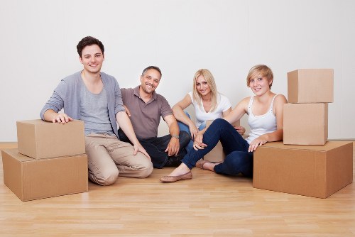 Packed student items stored safely in a Finsbury facility