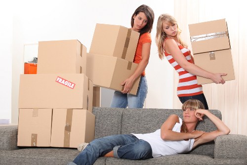 Organized furniture storage facility in Finsbury with protected items